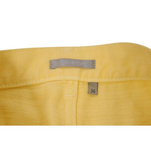 Dior Mens Jeans Size 36x36 Yellow Slim Fit Denim Cotton 5 Pocket Button Pants - Picture 5 of 11